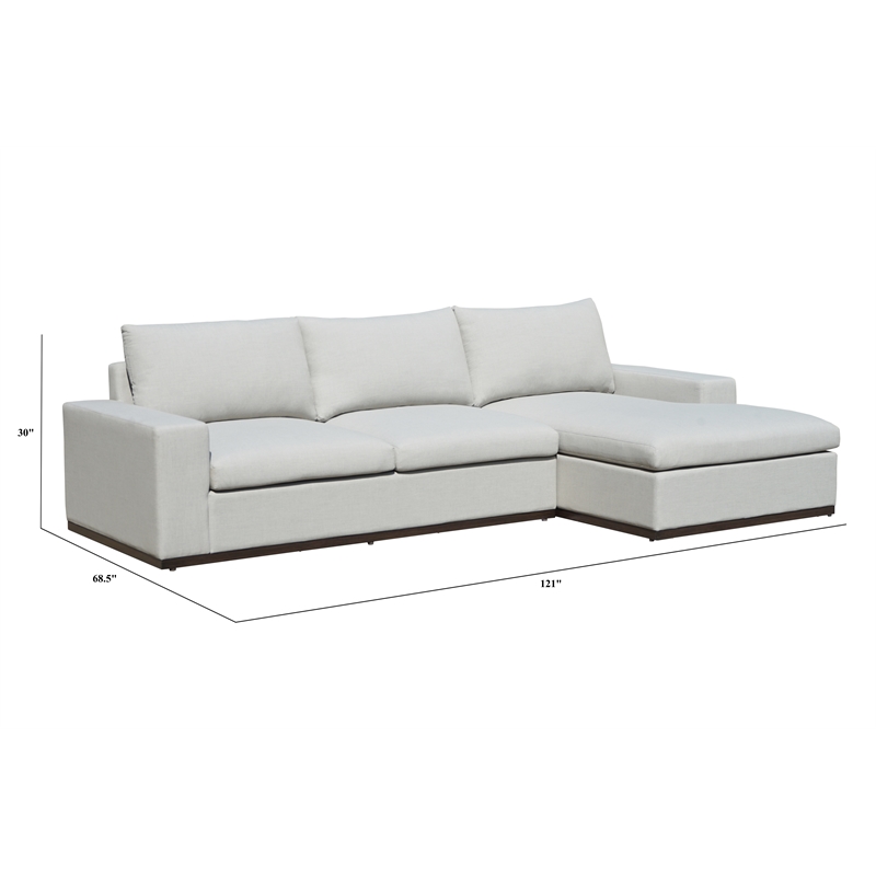 Pemberly Row Modern Coastal Gray Fabric Aluminum Frame Chofa