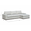 Pemberly Row Modern Coastal Gray Fabric Aluminum Frame Chofa