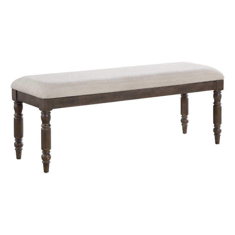 Pemberly Row Modern Transitional Washed Espresso Wood Dining Bench