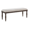 Pemberly Row Modern Transitional Washed Espresso Wood Dining Bench