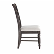 Pemberly Row Modern Transitional Washed Espresso Wood Side Chair