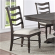 Pemberly Row Modern Transitional Washed Espresso Wood Side Chair