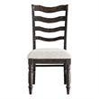 Pemberly Row Modern Transitional Washed Espresso Wood Side Chair