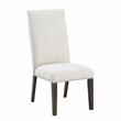Pemberly Row Washed Espresso Wood with Cream Upholstery Dining Chair