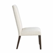 Pemberly Row Washed Espresso Wood with Cream Upholstery Dining Chair