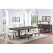 Pemberly Row Washed Espresso Wood with Cream Upholstery Dining Chair