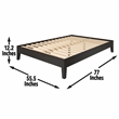 Pemberly Row Contemporary Full Size Black Wood 53