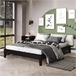 Pemberly Row Contemporary Queen Black Wood 75.5