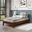 Pemberly Row Modern / Contemporary Twin Natural Wood Platform Bed