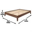 Pemberly Row Modern / Contemporary Full Natural Wood Platform Bed