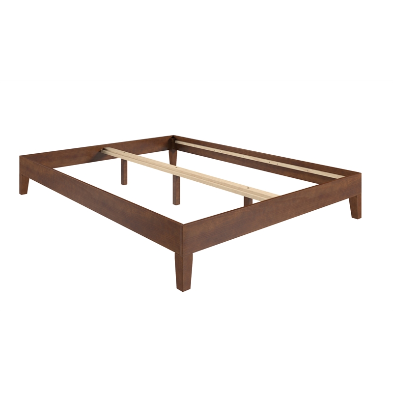Pemberly Row Modern / Contemporary Queen Natural Wood Platform Bed