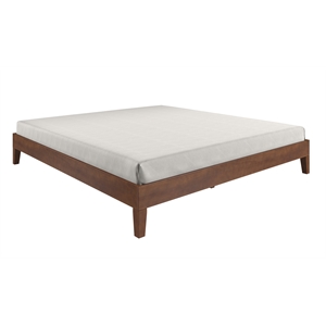 Pemberly Row Modern / Contemporary King Natural Wood Platform Bed