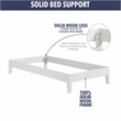 Pemberly Row Modern / Contemporary Twin White Wood Platform Bed