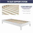 Pemberly Row Modern / Contemporary Twin White Wood Platform Bed