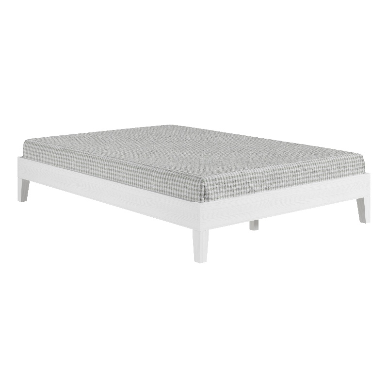 Pemberly Row Modern / Contemporary Full White Wood Platform Bed