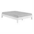 Pemberly Row Modern / Contemporary Full White Wood Platform Bed