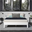 Pemberly Row Modern / Contemporary Full White Wood Platform Bed