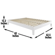 Pemberly Row Modern / Contemporary Queen White Wood Platform Bed