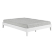 Pemberly Row Modern / Contemporary Queen White Wood Platform Bed