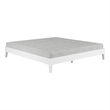 Pemberly Row Modern / Contemporary King White Wood Platform Bed