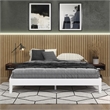Pemberly Row Modern / Contemporary King White Wood Platform Bed