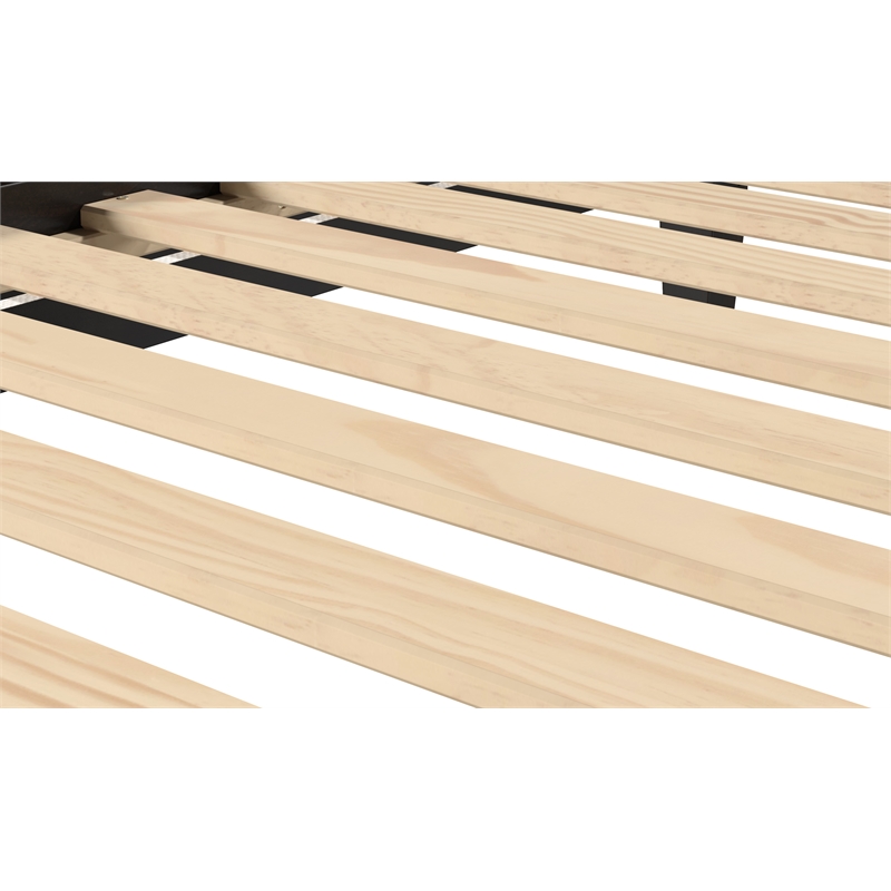 Pemberly Row Contemporary Wood Twin Platform Bed in Black Finish