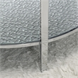 Pemberly Row Contemporary Round Chrome and Tempered Glass End Table
