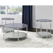 Pemberly Row 3-Piece Chrome and Tempered Glass Occasional Set