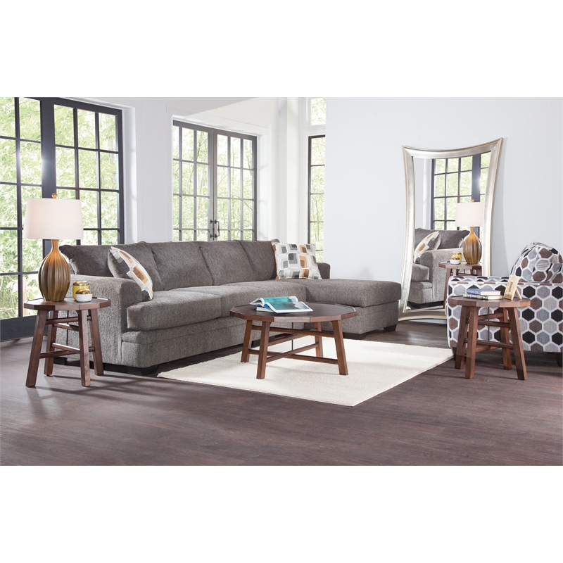 Pemberly Row 3-Piece Burnt Caramel Finish Wood Occasional Table Set