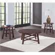 Pemberly Row 3-Piece Burnt Caramel Finish Wood Occasional Table Set