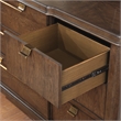 Pemberly Row Contemporary Walnut Brown Wood 6-drawer Dresser and Mirror