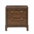 Pemberly Row Contemporary Walnut Brown Wood 2-drawer Nightstand