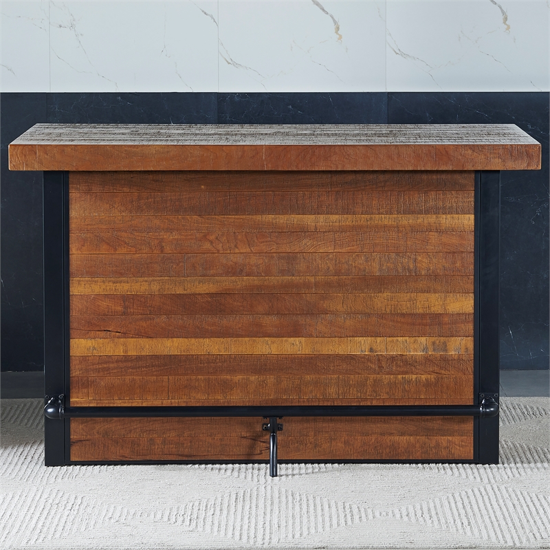 Pemberly Row Modern Transitional Chestnut Wood Finish 42