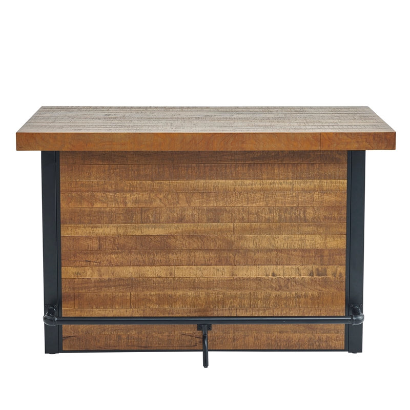 Pemberly Row Modern Transitional Chestnut Wood Finish 42