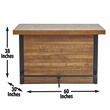 Pemberly Row Modern Transitional Chestnut Wood Finish 42