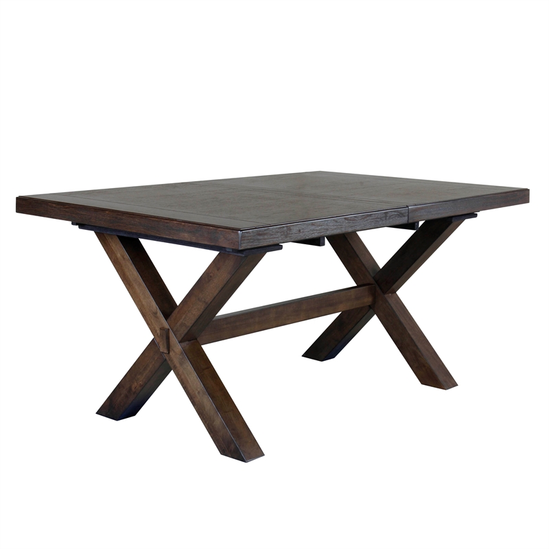 Pemberly Row Farmhouse / Country Mocha Brown 7-piece Wood Dining Set