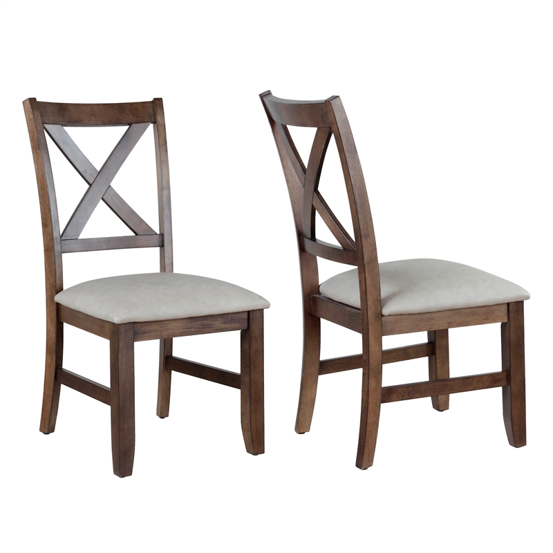 Pemberly Row Farmhouse / Country Mocha Brown 7-piece Wood Dining Set