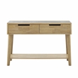 Pemberly Row Mid-Century Natural Finish with Gray Stone Sofa Table