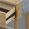 Pemberly Row Mid-Century Natural Finish with Gray Stone Sofa Table