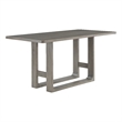 Pemberly Row Farmhouse Gray Wood Counter Height Dining Table