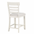 Pemberly Row Farmhouse / Country Off White Wood Counter Chair