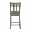 Pemberly Row Farmhouse / Country Gray Finish Wood Counter Chair