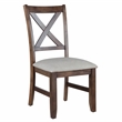 Pemberly Row Farmhouse / Country Mocha Brown Wood Side Chair