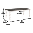 Pemberly Row Farmhouse 7-piece Weathered White Wood Dining Set