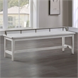 Pemberly Row Farmhouse / Country Ivory Finished Wood Dining Bench