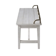 Pemberly Row Farmhouse / Country Ivory Finished Wood Dining Bench