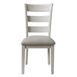 Pemberly Row Farmhouse / Country Ivory Ladderback Wood Side Chair