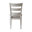 Pemberly Row Farmhouse / Country Ivory Ladderback Wood Side Chair