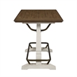 Pemberly Row Ivory and Brown Wood Counter Height Gathering Table