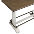 Pemberly Row Ivory and Brown Wood Counter Height Gathering Table